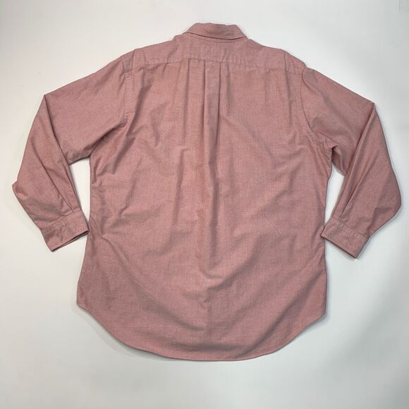 Vintage Ralph Lauren Shirt Men 16.5 Red Button Down Classic Fit Long Sleeve 90s - Picture 8 of 11